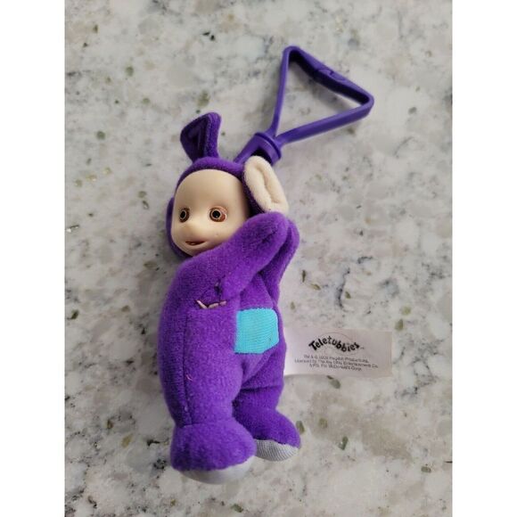 Teletubbies 5" Tinky Winky Key Chain; Backpack Clip/Zipper Pull PURPLE McDonalds - Picture 1 of 7